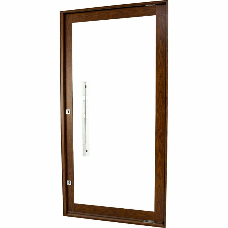 PORTA PANORAMICA COM PUXADOR RETO GRANDE 80CM - PIVOTANTE - CRV